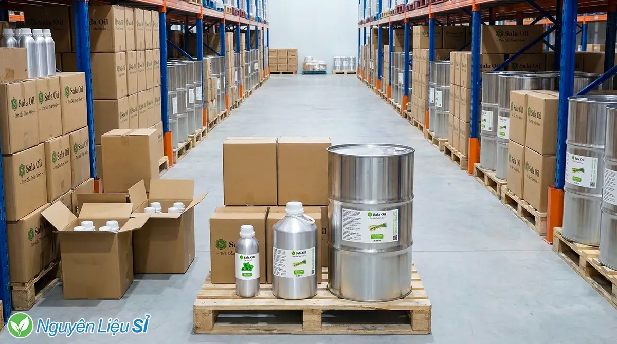 Kho Tinh Dầu nhập khẩu của Nguyên Liệu Sỉ